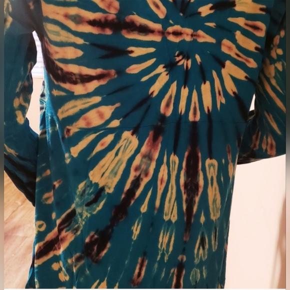 TIE DYE *5 Colors Avail* Rayon Stretch L/S Cardigan OS - Picture 7 of 8